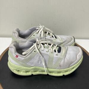 On Cloudstratus Running Shoes Women 9 White Green‎ CloudTec Cushioned